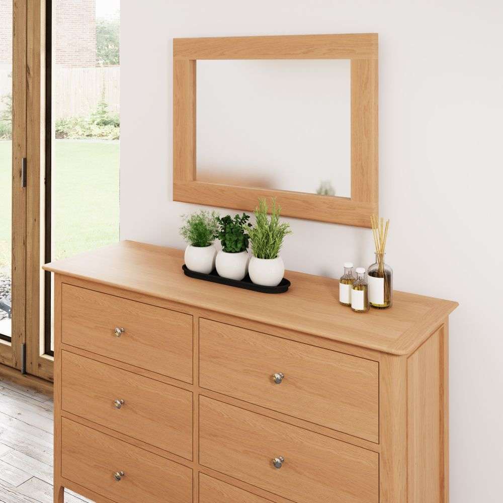Bergen Oak Small Wall Mirror