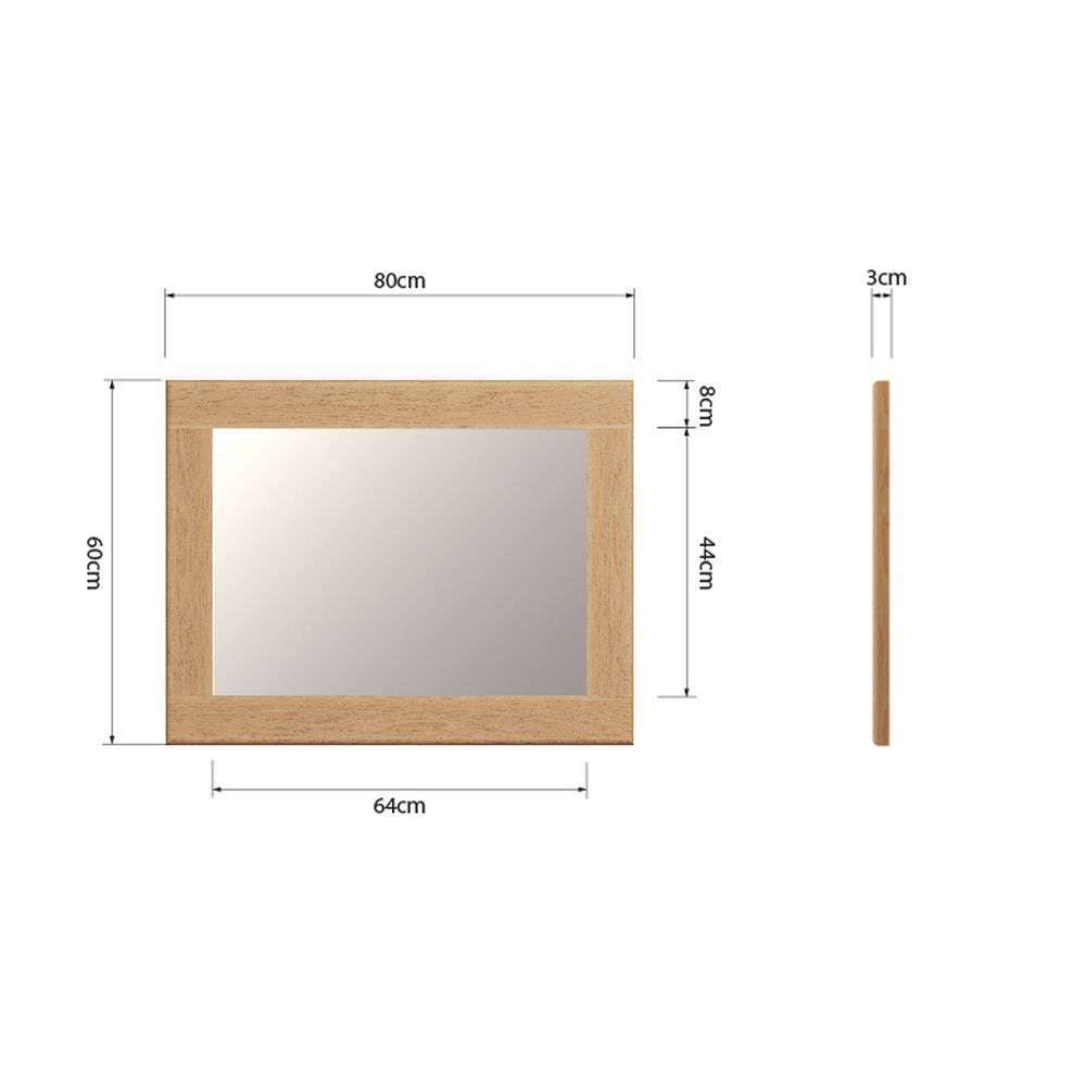 Bergen Oak Small Wall Mirror