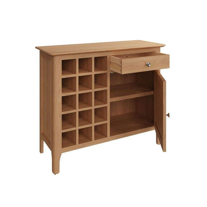 Bergen Oak Wine Cabinet