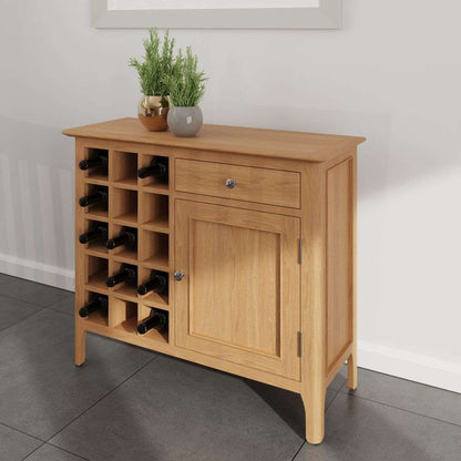 Bergen Oak Wine Cabinet