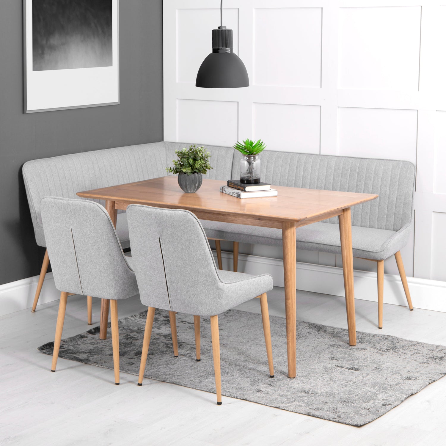 Bergen Oak 1.3m Fixed Top Table