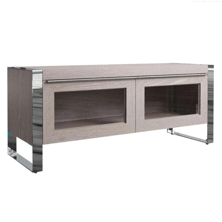 Milan Chrome &amp; Oak Standard TV Unit