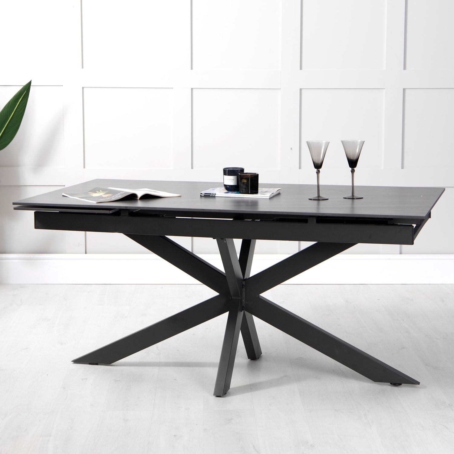 Selston Grey Sintered Stone 1.6m Extending Dining Table