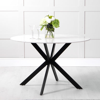 Stathern White Sintered Stone 1.2m Round Table