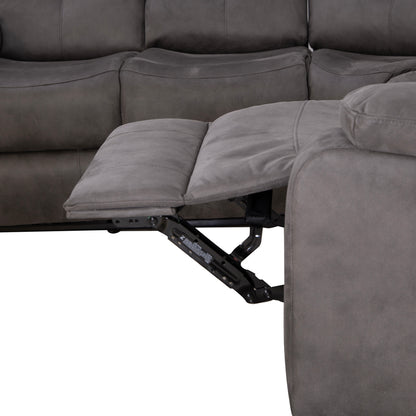 Rome Steel Power Corner Sofa with Console