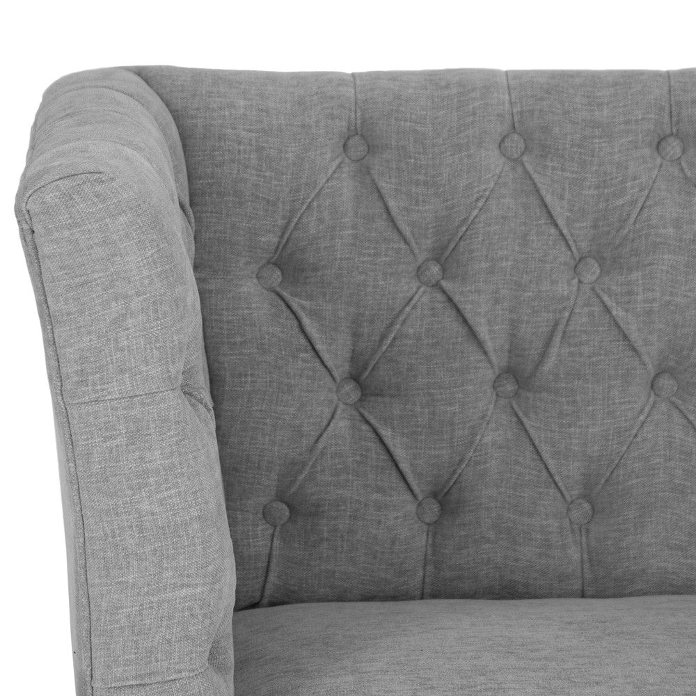 Carrington Grey 150cm Left Hand Button Back Dining Bench