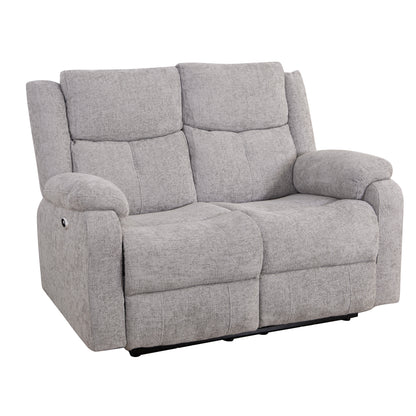Rome Silver Power Recliner 2 Seater Sofa