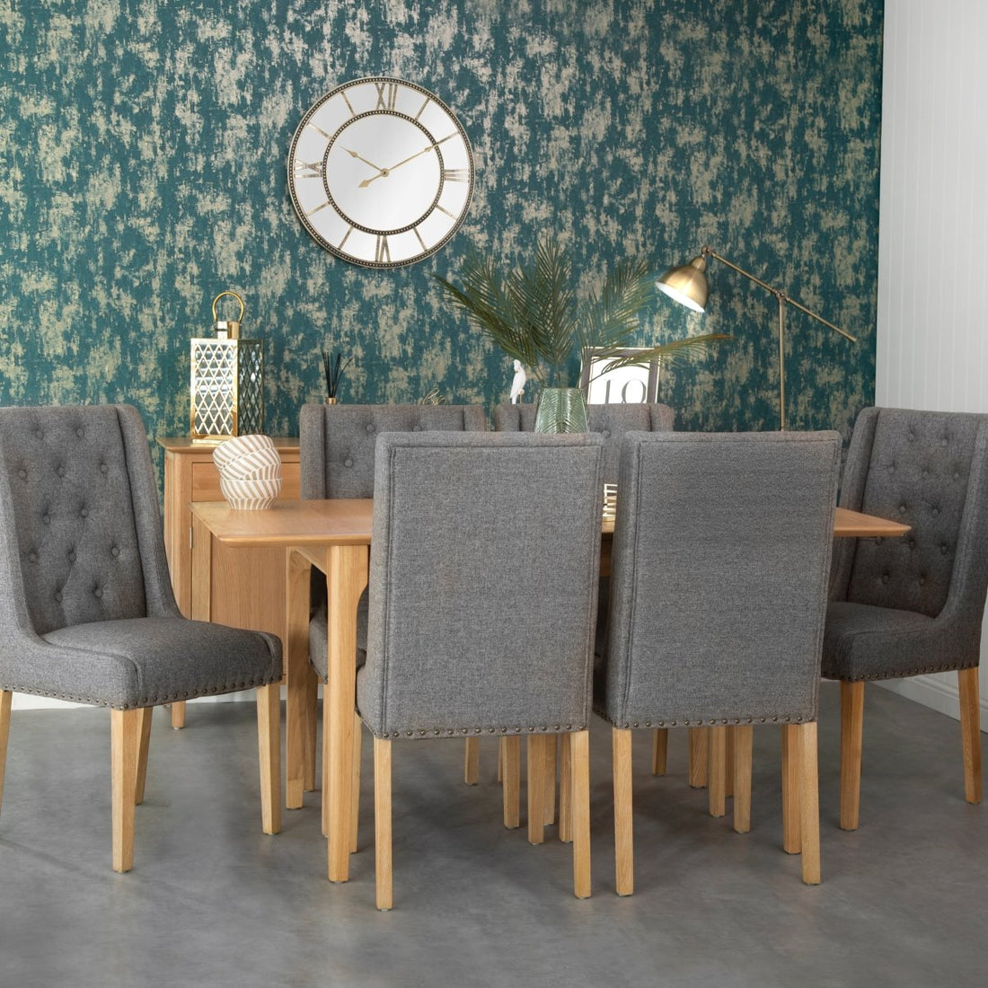 Bergen Oak 1.2m Butterfly Extending Dining Table - The Furniture Warehouse