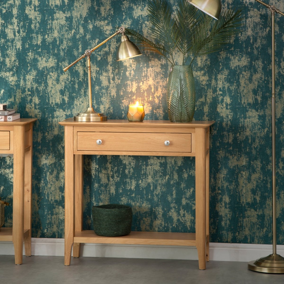Bergen Oak Console Table - The Furniture Warehouse