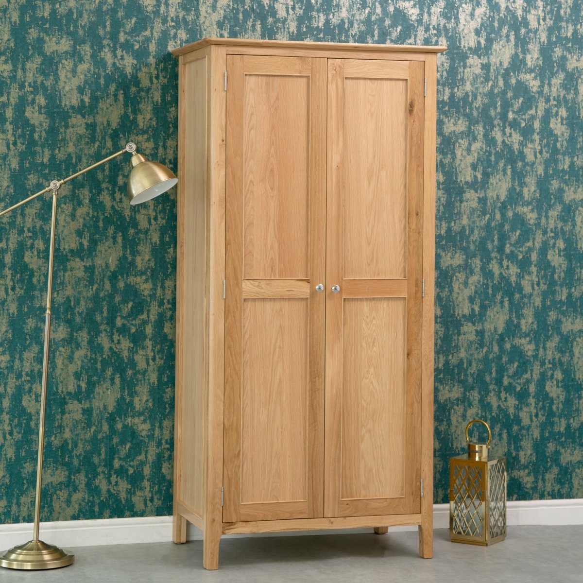 Bergen Oak Double Wardrobe - The Furniture Warehouse