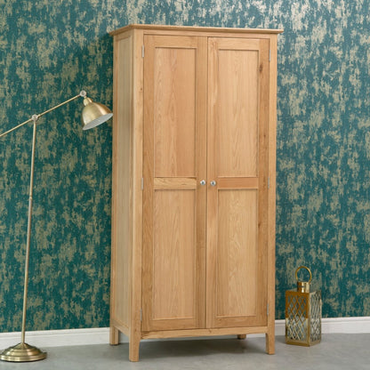 Bergen Oak Double Wardrobe - The Furniture Warehouse