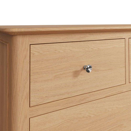 Bergen Oak Jumbo 2 Over 3 Chest - The Furniture Warehouse