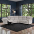 Berlin Grey Power Corner Sofa with Console - The Furniture Warehouse
