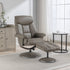 Biarritz Swivel Recliner & Footstool - Grey - The Furniture Warehouse