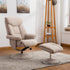Biarritz Swivel Recliner & Footstool - Lisbon Wheat - The Furniture Warehouse