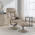 Biarritz Swivel Recliner & Footstool - Pebble - The Furniture Warehouse