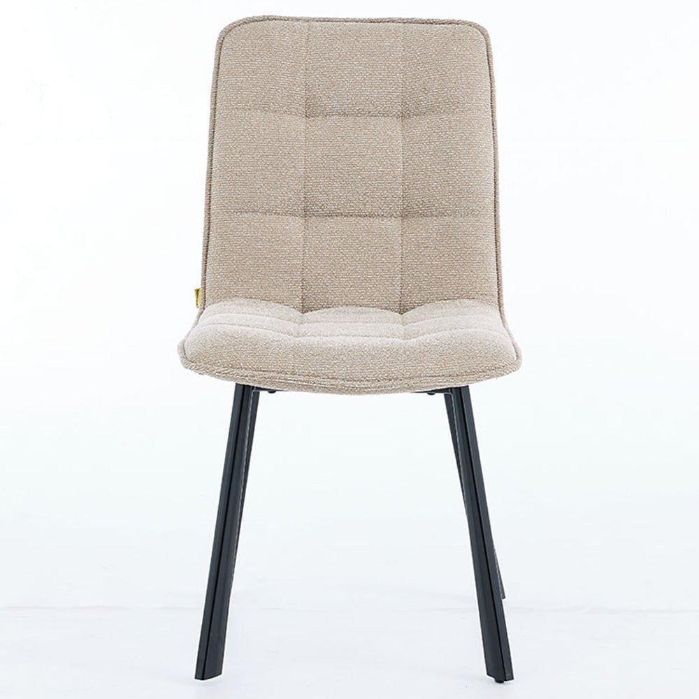 Biscuit Panel Stitch Chair with Metal Legs - The Furniture Warehouse