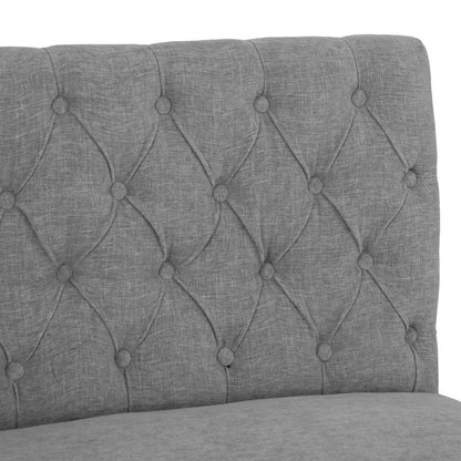 Carrington Grey 150cm Left Hand Button Back Dining Bench