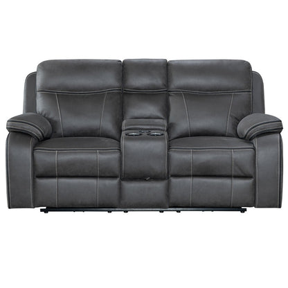 California Dark Grey Power 2 Seater Sofa - The Furniture Warehouse