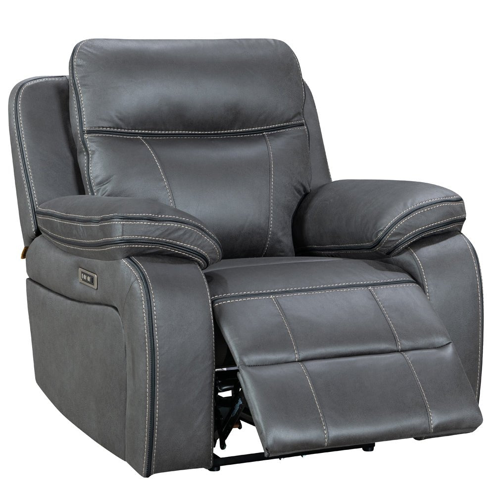 California Dark Grey Power Recliner Armchair - The Furniture Warehouse