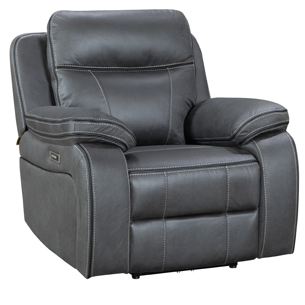 California Dark Grey Power Recliner Armchair - The Furniture Warehouse