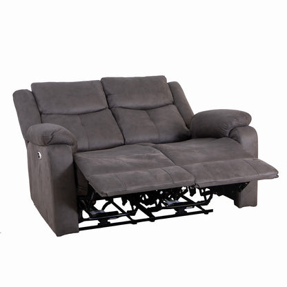 Rome Steel Power Recliner 2 Seater Sofa