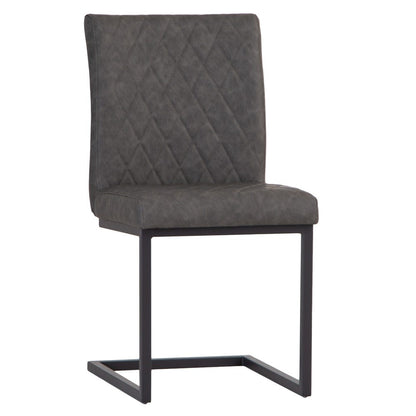 Industrial Grey Diamond Stitch Dining Chair