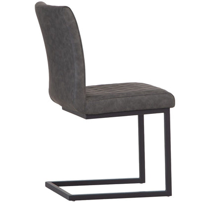 Industrial Grey Diamond Stitch Dining Chair