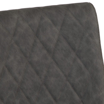 Industrial Grey Diamond Stitch Dining Chair