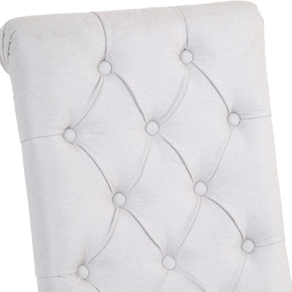 Torino Beige Scroll Button Back Dining Chair