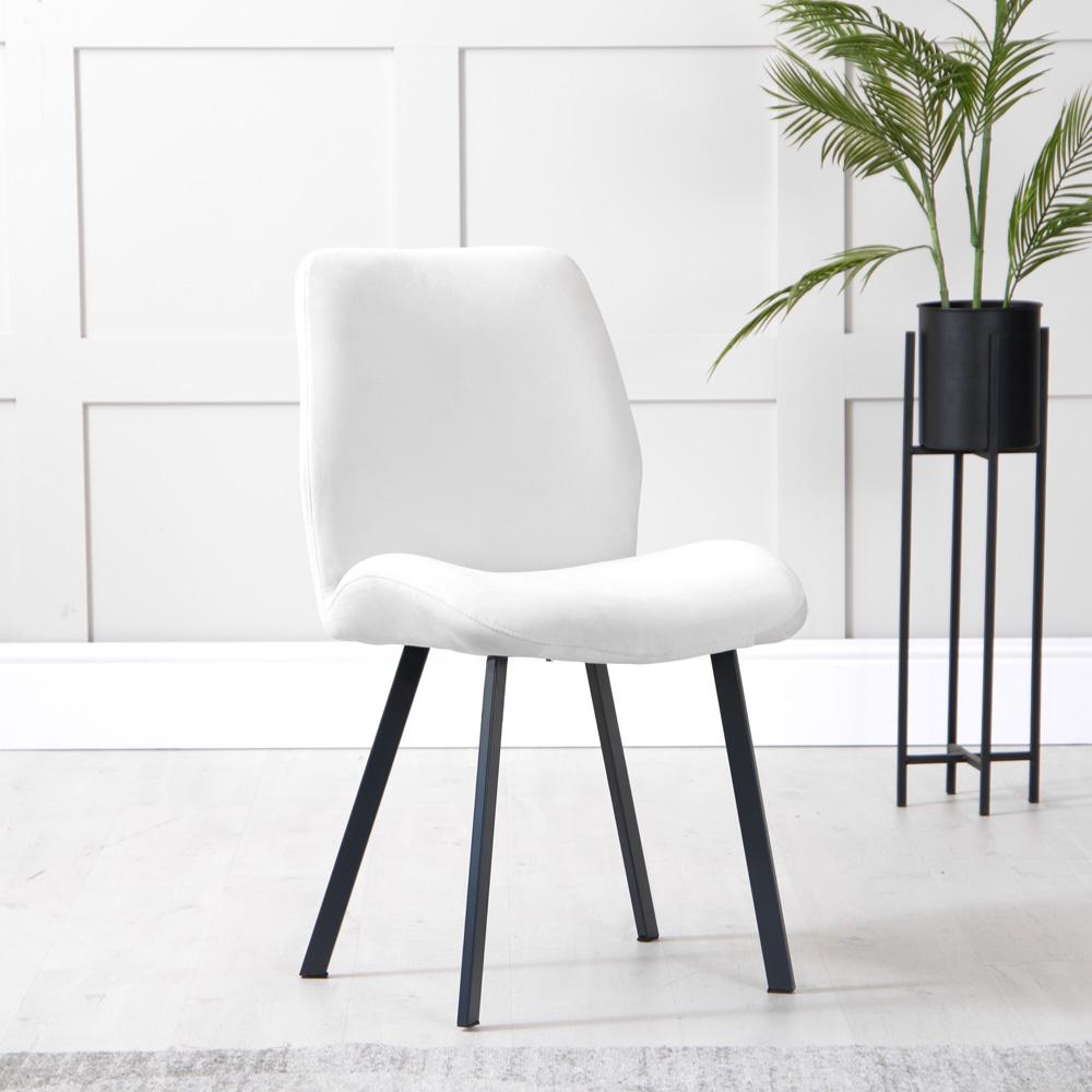 Chawley Limestone Velvet Dining Chair - The Furniture Warehouse