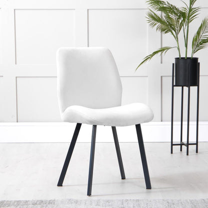 Chawley Limestone Velvet Dining Chair - The Furniture Warehouse