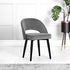 Chevington Retro Velvet Grey Dining Chair - The Furniture Warehouse