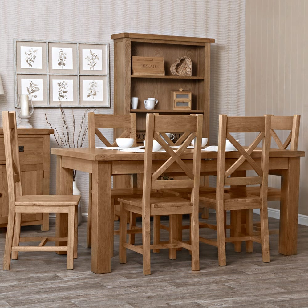 Winchester Oak 1.7m Butterfly Extending Dining Table