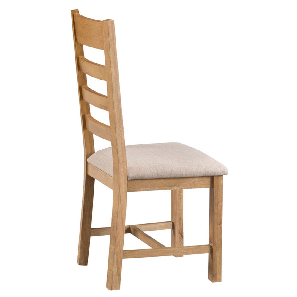 Winchester Oak Ladder Back Chair With Fabric Seat