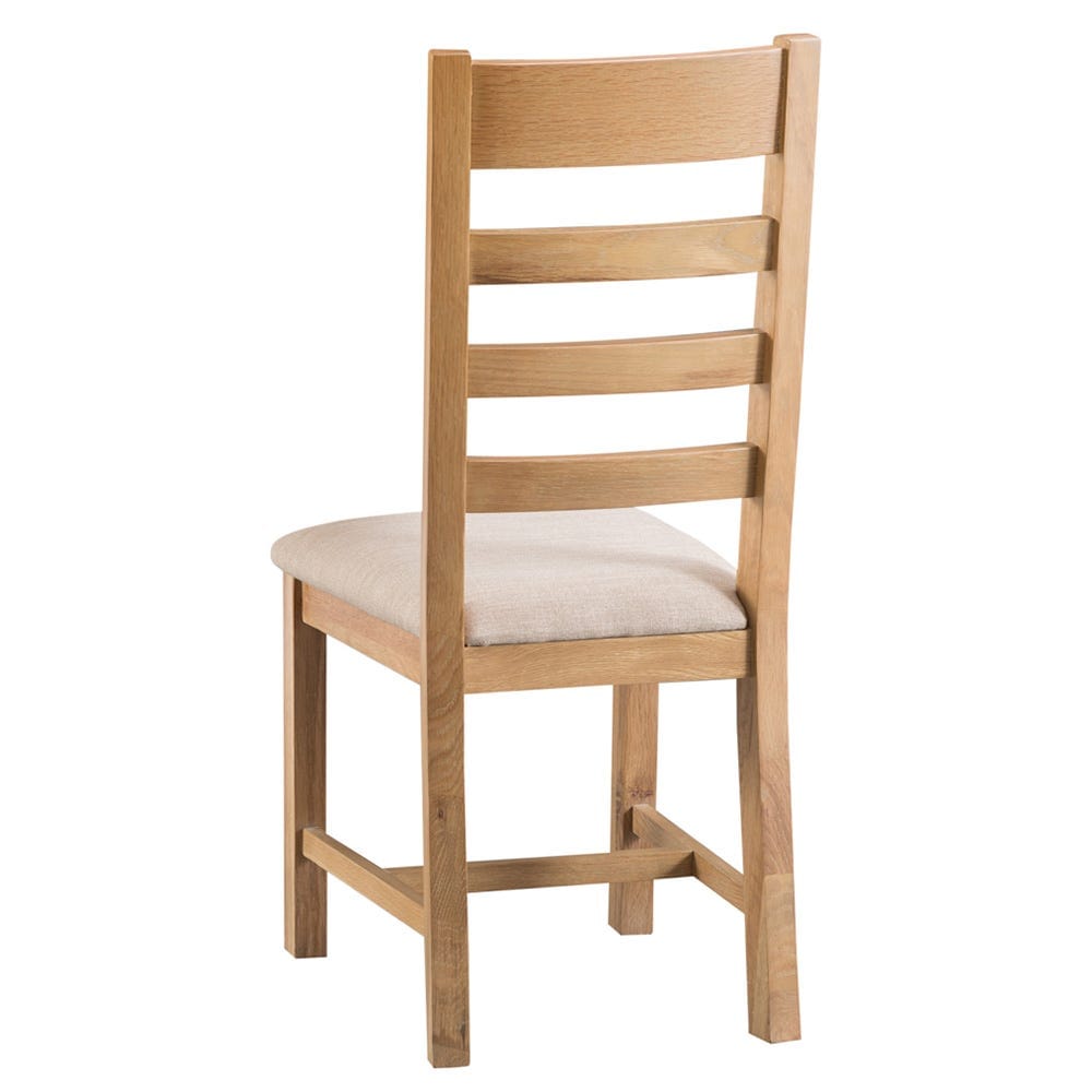 Winchester Oak Ladder Back Chair With Fabric Seat