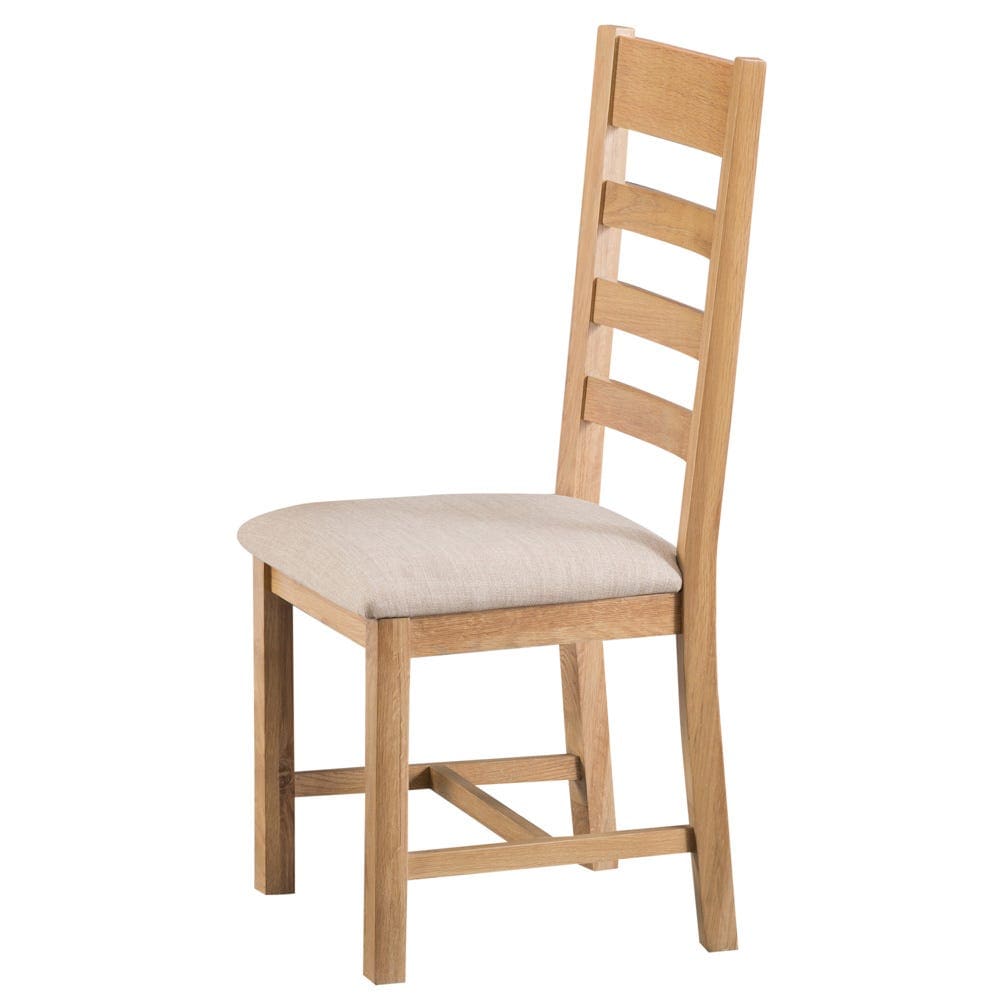 Winchester Oak Ladder Back Chair With Fabric Seat