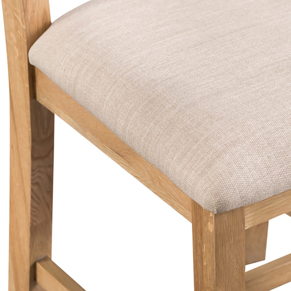 Winchester Oak Ladder Back Chair With Fabric Seat