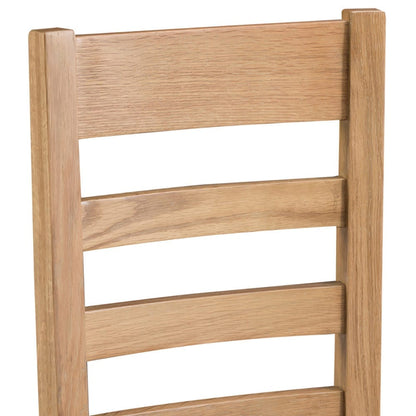 Winchester Oak Ladder Back Chair With Fabric Seat