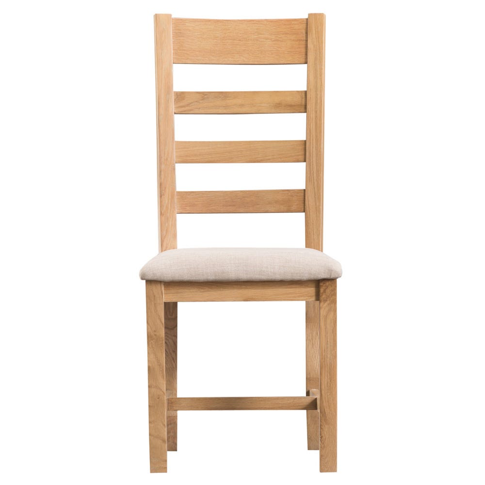 Winchester Oak Ladder Back Chair With Fabric Seat