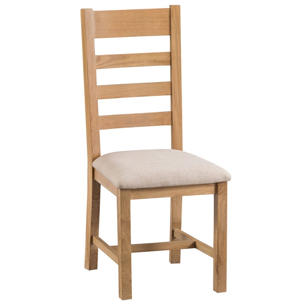 Winchester Oak Ladder Back Chair With Fabric Seat