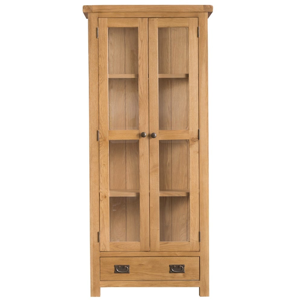 Winchester Oak Glass Display Cabinet