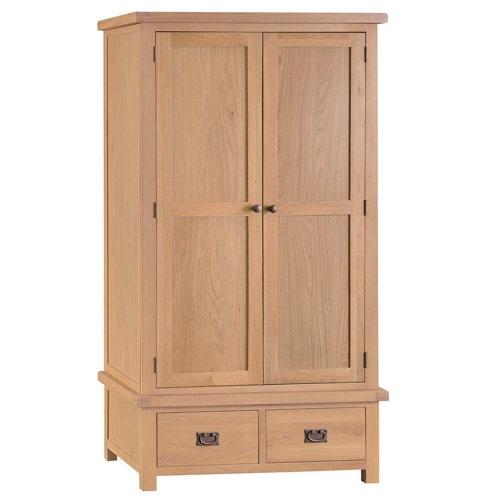 Winchester Oak 2 Door Wardrobe with Drawers