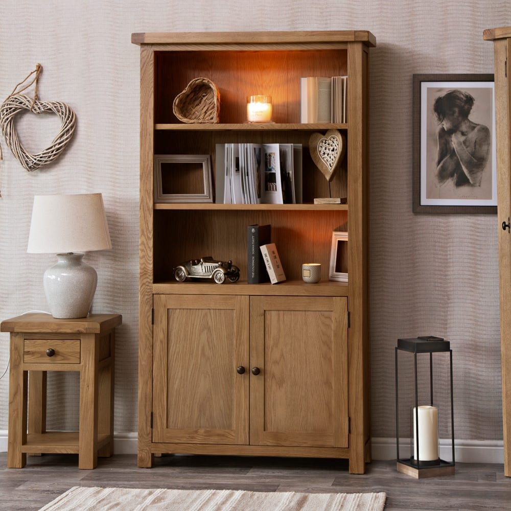 Winchester Oak Large Bookcase