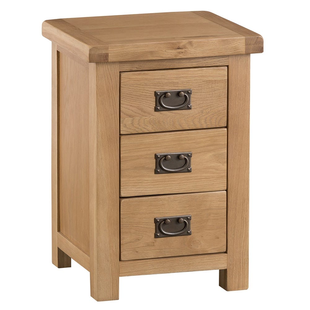 Winchester Oak Large 3 Drawer Bedside