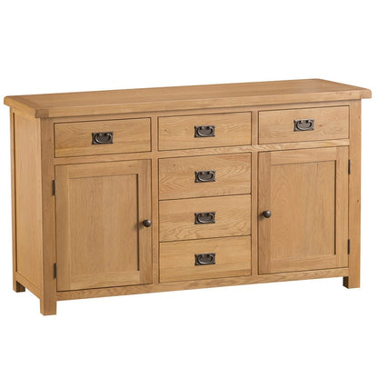 Winchester Oak Large 2 Door 6 Drawer Sideboard