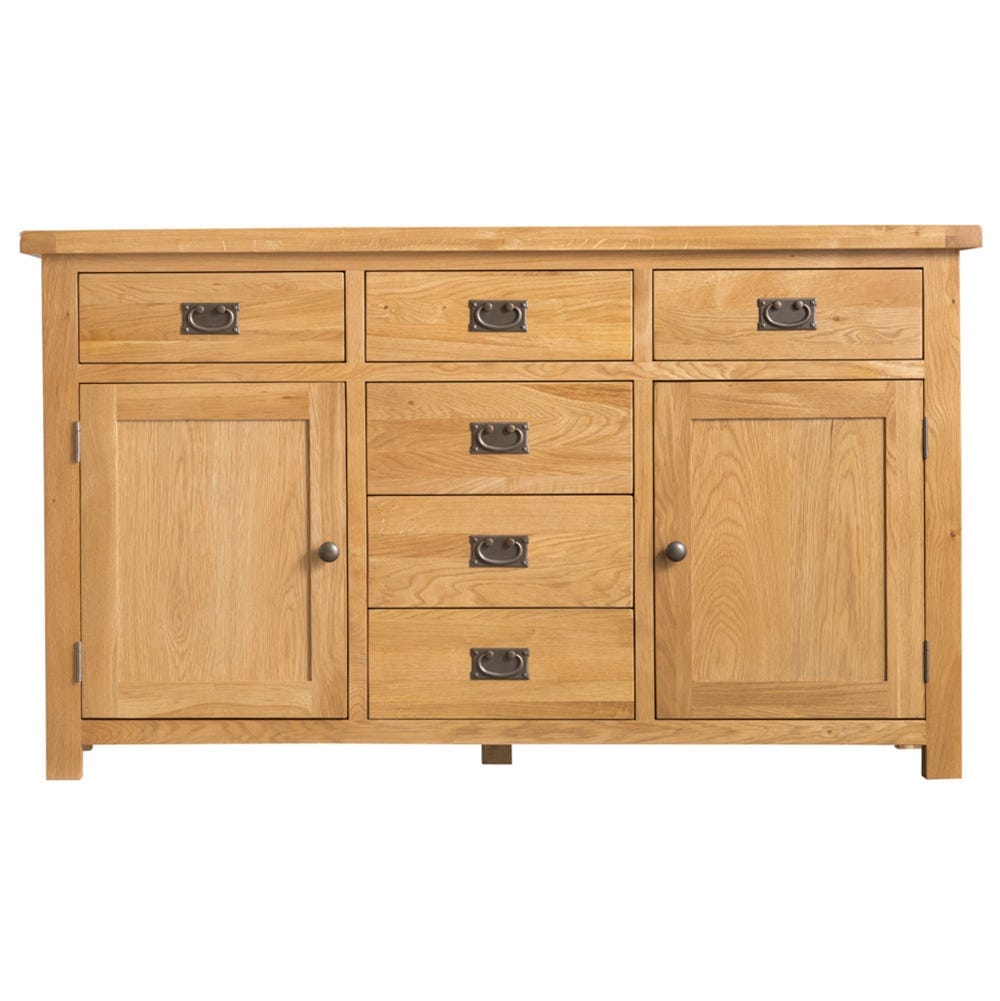 Winchester Oak Large 2 Door 6 Drawer Sideboard