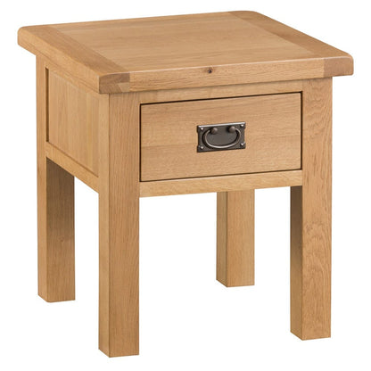 Winchester Oak Lamp Table With Drawer