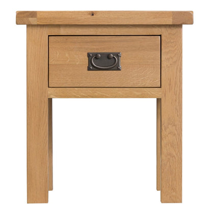 Winchester Oak Lamp Table With Drawer