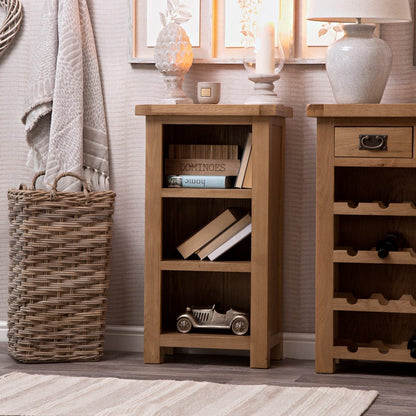 Winchester Oak Small Narrow Bookcase